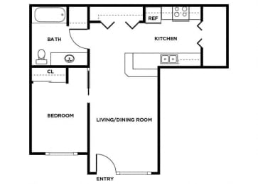 Floor Plan  A10 floor plan at Washington Terrace in Seattle WA