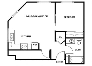 Floor Plan  A11 floor plan at Washington Terrace in Seattle WA