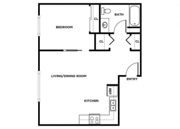 Floor Plan  A12 floor plan at Washington Terrace in Seattle WA