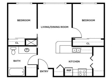 Floor Plan  B5 floor plan at Washington Terrace in Seattle WA