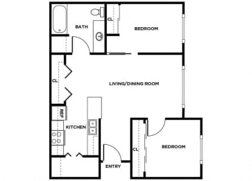 Floor Plan  B7 floor plan at Washington Terrace in Seattle WA