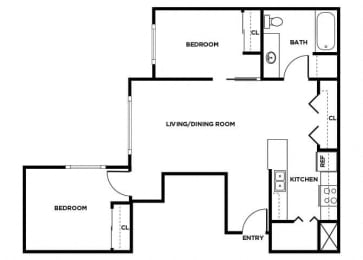 Floor Plan  B7 floor plan at Washington Terrace in Seattle WA