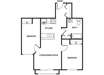Floor Plan  B1 floor plan at Forbes Lake in Kirkland WA