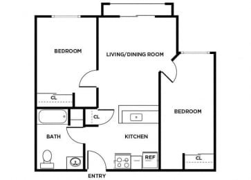 Floor Plan  B3 floor plan at Forbes Lake in Kirkland WA