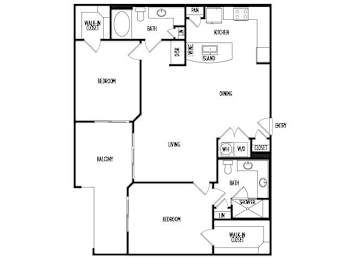 Floor Plan  B2 at Ascent at City Centre