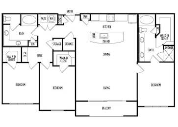 Floor Plan  C1 at Ascent at City Centre