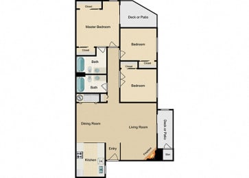 Grand Three bedroom Two bathroom
