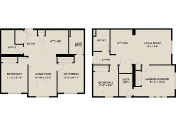  Floor Plan TWO BEDROOMS