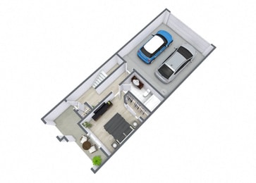 Three Bedroom Down Stairs
