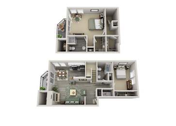  Floor Plan 2x2 TH Small
