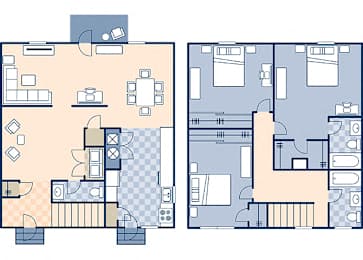Floor Plan  Upper Ocean View 1454