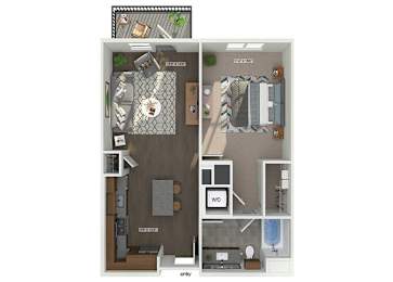 Floor Plan  A1 Floorplan Image at The Quill Apartments in Milford, MA