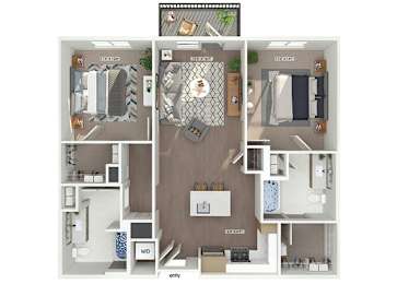 Floor Plan  B1 Floorplan Image at The Quill Apartments in Milford, MA