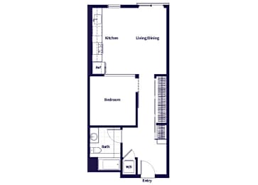 Floor Plan  A08 Floorplan at Idea1 Apartments in in San Diego CA