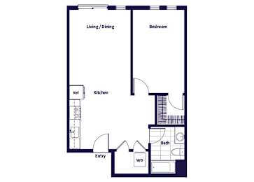 Floor Plan  A12 Floorplan at Idea1 Apartments in San Diego CA