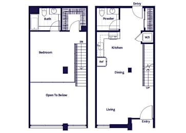 Floor Plan  A32L Floorplan at Idea1 Apartments in San Diego CA