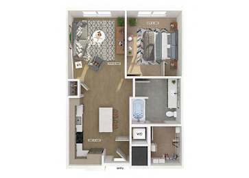 Floor Plan  A04 Floorplan Image at The Belhaven Apartments in Alexandria, VA