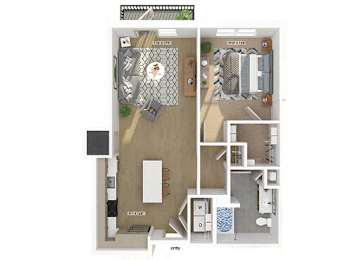 Floor Plan  A05 Floorplan Image at The Belhaven Apartments in Alexandria, VA