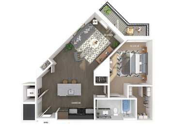 Floor Plan  A07 Floorplan Image at The Belhaven Apartments in Alexandria, VA