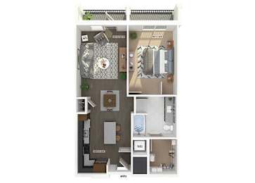 Floor Plan  A08 Floorplan Image at The Belhaven Apartments in Alexandria, VA