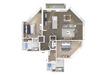 Floor Plan  B05 Floorplan Image at The Belhaven Apartments in Alexandria, VA