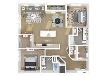 Floor Plan  B08 Floorplan Image at The Belhaven Apartments in Alexandria, VA