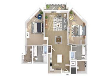 Floor Plan  B09 Floorplan Image at The Belhaven Apartments in Alexandria, VA