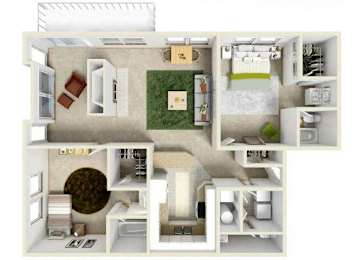 2 Bedroom Floor Plan at Brighton Way, Smyrna