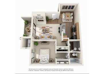 Floor Plan  1 Bedroom Casita Classic
