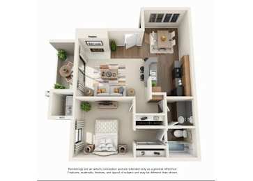 Floor Plan  1 Bedroom Classic