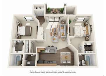 Floor Plan  2 Bedroom Renovated