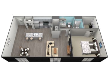 1Bed 1Bath Tower Grove Apartments - A1 Floorplan at Aventura at Forest Park, St.Louis, Missouri