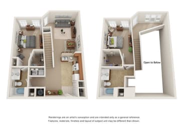 Floor Plan options at Villiages at Carver in Atlanta, Georgia