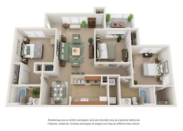 Floor Plan options at Villages at Carver in Atlanta, Georgia