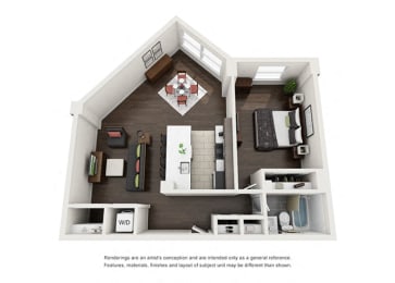 Dominion one bedroom floor plan