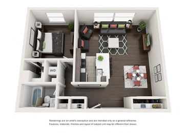 Dominion one bedroom floor plan