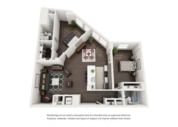 Dominion two bedroom floor plan