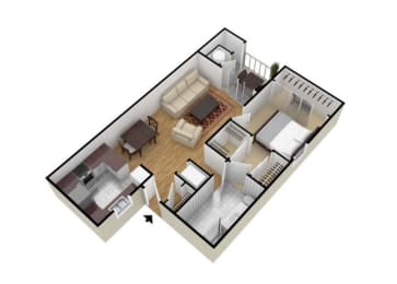 Vista Floor Plan at Mirabella Apartments, California, 92203
