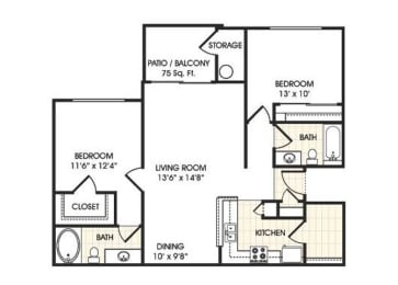 Lavish Floor Plan at Stonebridge Ranch Apartments, Chandler, AZ