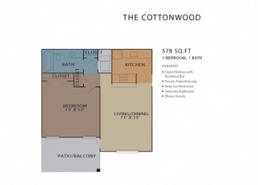 The Cottonwood FloorPlan at Rosemont Vinings Ridge, Georgia, 30339