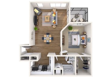 Birch Floor Plan at Reedhouse Apartments, Boise, Idaho