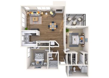 Cottonwood Floor Plan at Reedhouse Apartments, Boise, 83706