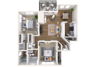 Magnolia Floor Plan at Reedhouse Apartments, Boise, ID