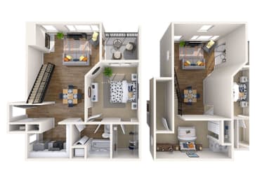 Quaking Aspen Floor Plan at Reedhouse Apartments, Idaho, 83706