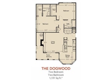 Dogwood Floor Plan at Arbors Harbor Town, Memphis, TN