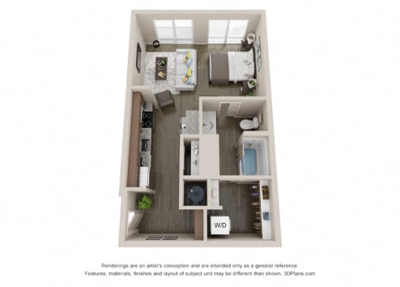 Floor Plan  Pluto floor plan at Axis at PTC Apartments