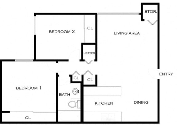 Floor plan2  at Villa Nueva Apartments, San Ysidro, California