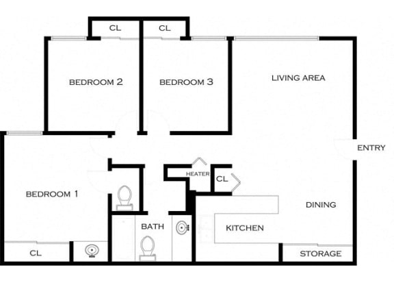 Floor plan3  at Villa Nueva Apartments, San Ysidro, California