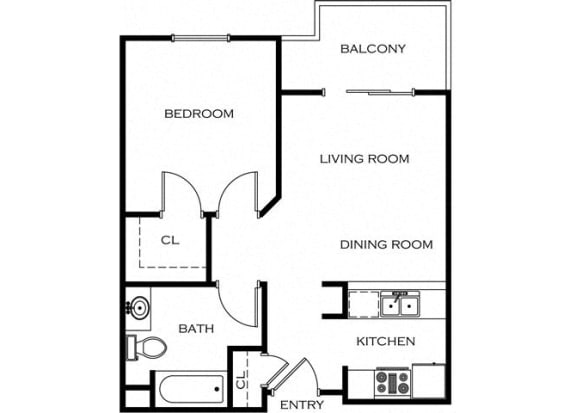 a floor plan of a house with a bedroom and a living room