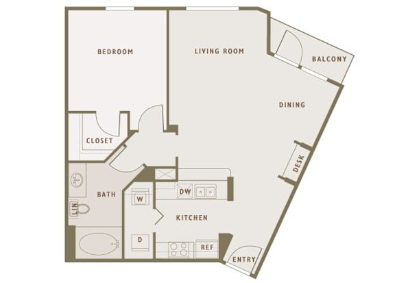 Monterra Las Colinas - A4 - 1 bedroom - 1 bath
